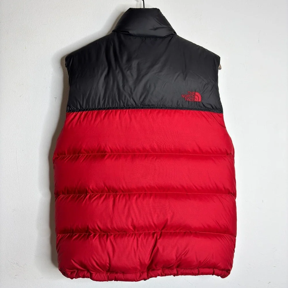 The North Face Red Black Men's 1996 Retro Nuptse 700 Down Filled Vest Size S‎